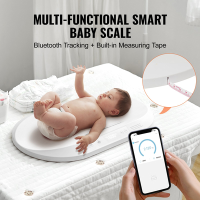 VEVOR Baby Scale Έξυπνη ψηφιακή βρεφική ζυγαριά Bluetooth με μεζούρα 88LBS