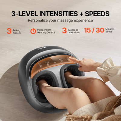 VEVOR Shiatsu Foot Massager Θερμαινόμενο Deep Kneading Feet Massager για ανακούφιση από τον πόνο