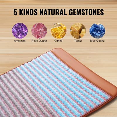 VEVOR Far Infrared Heating Pad 5 Natural Crystal Gemstone Mat με αρνητικά ιόντα