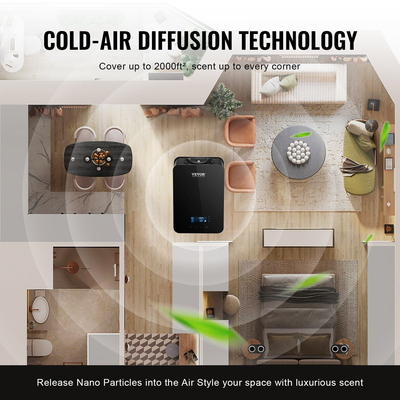 VEVOR HVAC Scent Diffuser 180ML Cold Air Scent Air Machine 2000 Sq.Ft Χωρίς νερό