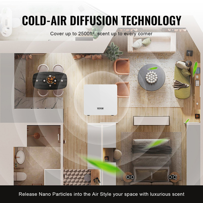 VEVOR Scent Air Machine for Home 480ML Cold Air Diffuser 2500sq.ft Χωρίς νερό