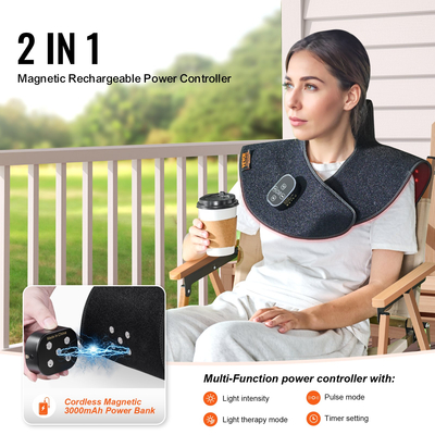 VEVOR Red Light Therapy for Shoulder Neck 660&850nm Wearable Light Therapy Pad