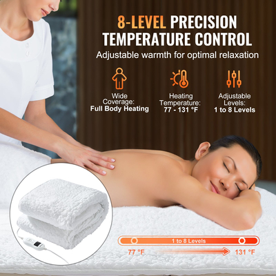 Θέρμανση τραπεζιού μασάζ VEVOR Θερμαντήρας 1" Thickened Fleece Warner with Timer