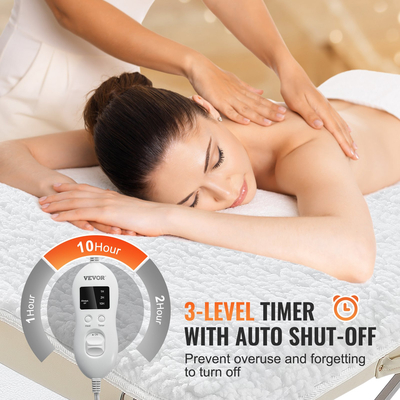 Θέρμανση τραπεζιού μασάζ VEVOR Θερμαντήρας 1" Thickened Fleece Warner with Timer