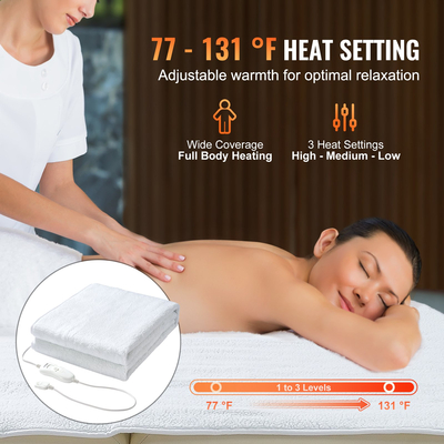 VEVOR Θέρμανση Τραπεζιού Μασάζ Θερμαντική Επιφάνεια SPA Μασάζ Κρεβάτι Θερμότερη Fleece 71" x 30