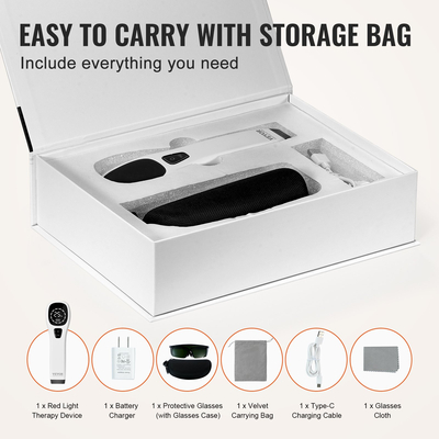 Συσκευή θεραπείας με κόκκινο φως VEVOR Θεραπεία κόκκινου και κοντινού υπερύθρου 12*650nm + 4*808nm