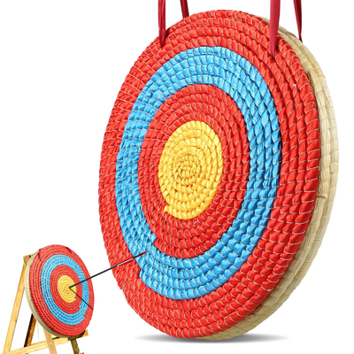 VEVOR Archery Target, 3 Layers 20" Arrow Target, Traditional Solid Straw Στρογγυλό Τόξο Σκοποβολής Στόχου Τοξοβολίας, Χειροποίητα Βέλη Στόχος, Έγχρωμο Σχοινί Στόχος για Κυνήγι Υπαίθρου Πρακτικής Σκοποβολής