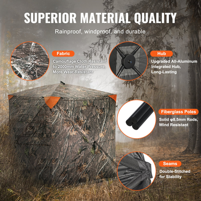 VEVOR Hunting Blind 270° See Through Ground Blind One-Way Mesh για 1-2 άτομα