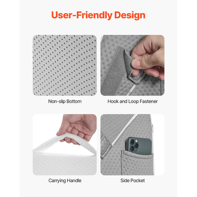 VEVOR Ορθοπεδικό Μαξιλάρι Κρεβάτιου με Σφήνα 3 Τεμαχίων Ρυθμιζόμενο για Ύπνο με Πίσω Πόδι και Αυχένα, ΓΟΠΝ