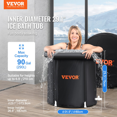 Φουσκωτή μπανιέρα VEVOR Ice Bath Bath for Athlete Cold Water Therapy Plunge Μπανιέρα Φουσκωτή μπανιέρα