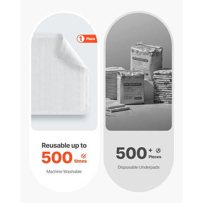 VEVOR Υποστρώματα μιας χρήσης 21" x 36" Επιθέματα για ακράτεια 48-συσκευασία Ενούρηση κρεβατιού