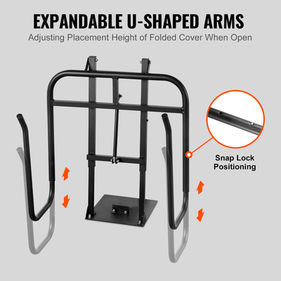 VEVOR Hot Tub Cover Lift, Spa Cover Lift, Υδραυλικό, Ύψος 33,1" - 41,3" Πλάτος 53,1" - 92,5" Ρυθμιζόμενο, Εγκατεστημένο από κάτω σε μία πλευρά, Κατάλληλο για διάφορα μεγέθη υδρομασάζ, Spa