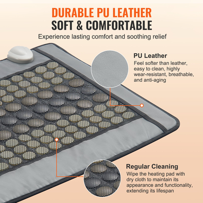 Θέρμανση VEVOR Far Infrared Heating Pad 108 Natural Jade 42 Tourmaline Stone Heating Pad