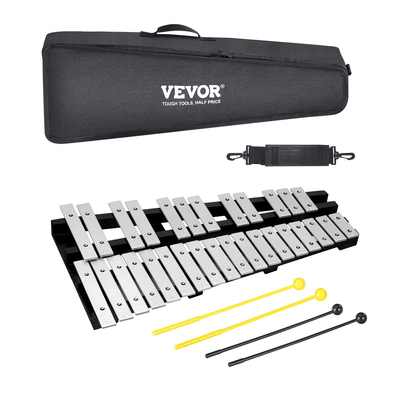 VEVOR 30 Note Glockenspiel Ξυλόφωνο Κιτ καμπάνας με σφύλες, τύμπανα και τσάντα
