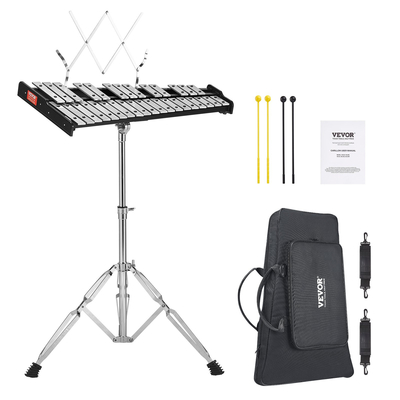 VEVOR 32 Note Glockenspiel Ξυλόφωνο σετ κουδουνιών με σφύλες, μπαστούνια τυμπάνου και βάση