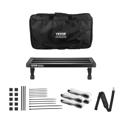 Πεντάλ κιθάρας VEVOR, 20&#039;&#039; x 11&#039;&#039;, κράμα αλουμινίου 2,64 λίβρες Super Light Folding Guitar Effects Pedalboard, με τσάντα μεταφοράς Velcro Fixed Strap Shoulder Strap Rolling Strap, για 10-12 πεντάλ κιθάρας