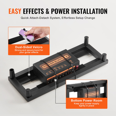 Πεντάλ κιθάρας VEVOR, 15&#039;&#039; x 5,7&#039;&#039;, κράμα αλουμινίου 0,8 lbs Super Light Guitar Effects Pedalboard with Carry Bag High Quality Velcro Fixed Strap Shoulder Strap, Accommodate 4-6 Guitar Pedals, Small