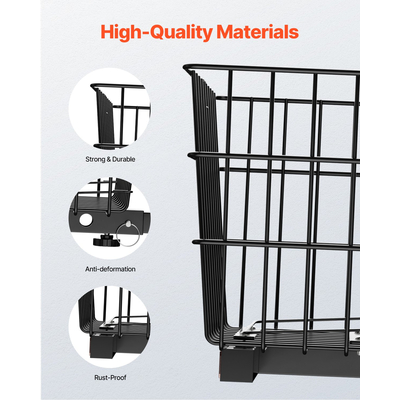VEVOR Scooter Rear Basket Καλάθι βαρέως τύπου Mobility with Handle 1 in Receiver