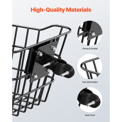 Μπροστινό καλάθι ποδηλάτου VEVOR Καλάθι ηλεκτρικό σκούτερ με σταθερό στήριγμα για παιδιά/ενήλικες