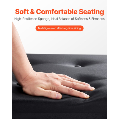 VEVOR Πληκτρολόγιο πιάνου Πάγκος αποθήκευσης με επένδυση Ξύλινο σκαμπό βιβλιοθήκης νεσεσέρ