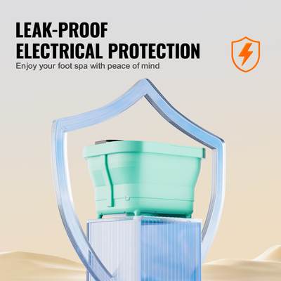 VEVOR Πτυσσόμενο μασάζ μπανιέρα-υδρομασάζ ποδιών 95°F - 118°F Πεντικιούρ μπανιέρα ποδιών