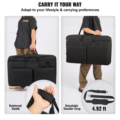 Τσάντα συναυλιών με επένδυση DJ Mixer VEVOR, ύφασμα Oxford 1200D, τσάντα μεταφοράς DJ Gear με τσέπη αποθήκευσης 4,92 πόδια αφαιρούμενο ιμάντα ώμου 0,39 σε επένδυση, 32,6 x 8,6 x 20,4 σε θήκη αποθήκευσης ταιριάζει για χειριστήριο DJ