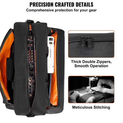 VEVOR Padded DJ Mixer Gig Bag, 1200D Oxford Fabric, DJ Gear Carry Bag with Storage Pocket 4,92 ft αφαιρούμενος ιμάντας ώμου 0,39 in Padding, 19,29 x 8,66 x 15,34 σε Storage Case για DJ
