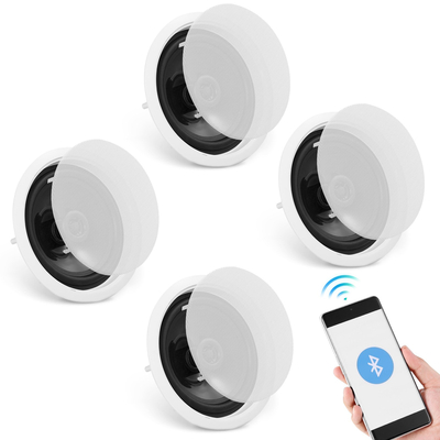 VEVOR 4 υπολογιστές Ηχεία οροφής Bluetooth 6,5 ιντσών Ηχείο 150 W Flush Mount στον τοίχο