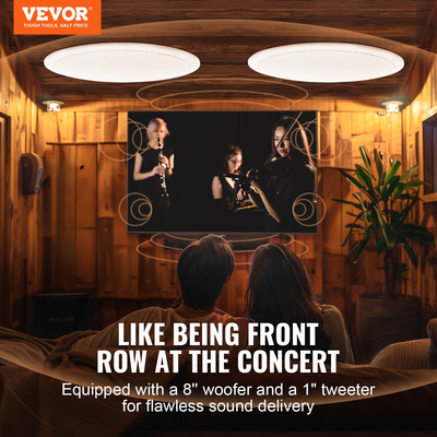 VEVOR 2PCs 8 in ηχεία οροφής 50 Watt Flush mount οροφής & ηχεία στον τοίχο