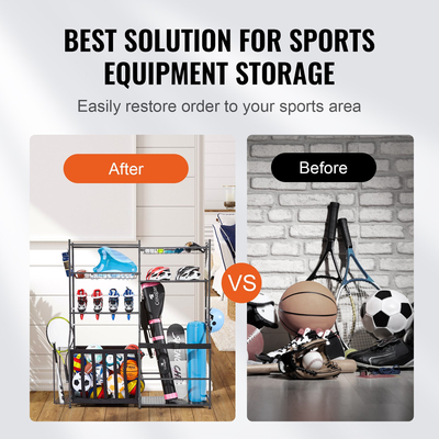 VEVOR Golf Storage Garage Organizer 2 Βάση για τσάντες γκολφ Club Rack Ball Cart