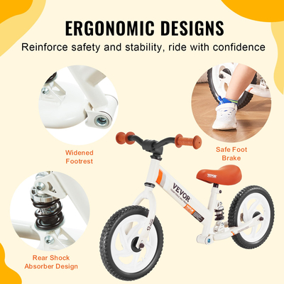 VEVOR Toddler Balance Bike Ποδήλατο Carbon Steel Balance για 1-5 ετών Αγόρια Κορίτσια
