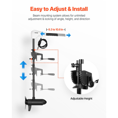 VEVOR 86lb 24V Ηλεκτρική συρτή μηχανή συρτής αλμυρού νερού Κινητήρας σκάφους