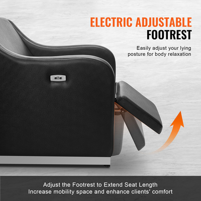 VEVOR Shampoo Backwash Chair Barbershop Hair Washing Station & Electric Footrest