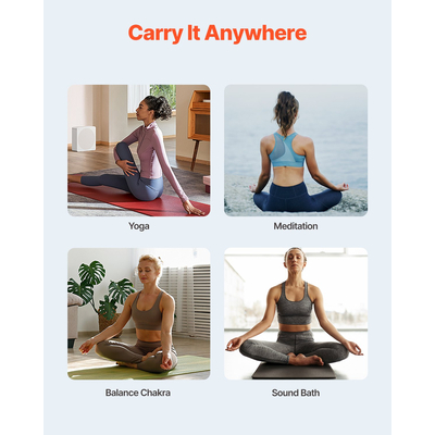 VEVOR Crystal Singing Bowl 8" F Note Heart Chakra Singing Bowl με τσάντα μεταφοράς