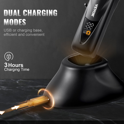 VEVOR Professional Hair Clipper Ανδρικό κουρευτικό κουρέα 10000rpm & DLC Fade Blade