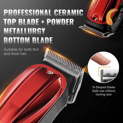 VEVOR Professional Hair Clipper Ανδρική κουρευτική κουρευτική μηχανή 6800rpm με οθόνη LCD