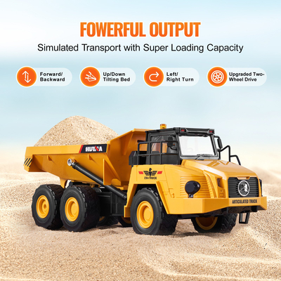 VEVOR RC Τηλεχειριστήριο Dump Truck Toy Construction Vehicle Toy 11CH 1:16 Scale