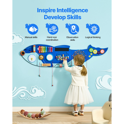 Τοίχος Δραστηριοτήτων VEVOR Orca, Πάνελ Δραστηριοτήτων με 12 Αισθητηριακές Πάνελ Δραστηριοτήτων