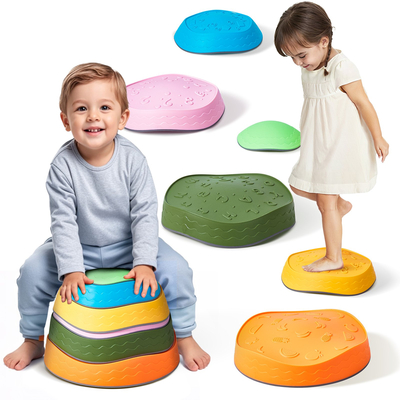 VEVOR Kids Balance Steping Stones Γήπεδο αισθητηριακών εμποδίων 6 ΤΕΜ. Εσωτερικός εξωτερικός χώρος