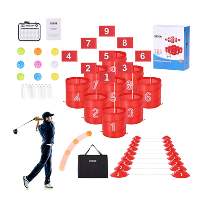 VEVOR Backyard Golf Game 9 Hole Portable Bucket Game Golf για παιδιά και ενήλικες
