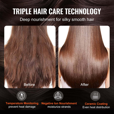 VEVOR Βούρτσα πιστολάκι μαλλιών Ionic Hot Air Styler με 2 βούρτσες για στέγνωμα όγκου