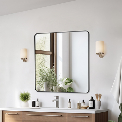 VEVOR Τετράγωνος Επιτοίχιος Καθρέφτης 36" x 36" με πλαίσιο από κράμα αλουμινίου