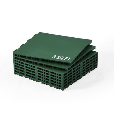 Σετ δαπέδου γυμναστικής 8 τμχ Interlocking PP Puzzle Rubber Tiles Green