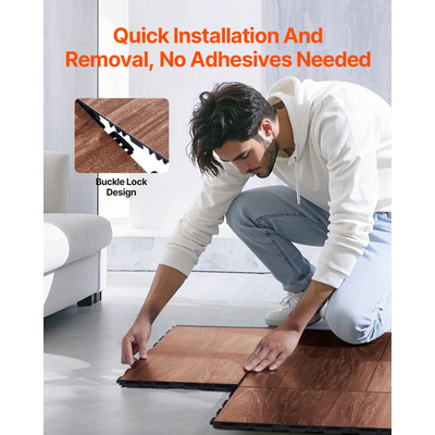 Σετ δαπέδου γυμναστικής 25 τεμ. Interlocking PP+PVC Puzzle Rubber Tiles