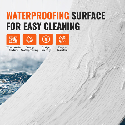 VEVOR Πλακάκια δαπέδου Interlocking Vinyl 1220 X 185 mm, 10 πλακάκια πάχους 5,5 mm που κουμπώνουν μαζί, ανοιχτό γκρι ξύλινο δάπεδο DIY για κουζίνα, τραπεζαρία, υπνοδωμάτια και μπάνια, Εύκολη διακόσμηση σπιτιού