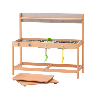 VEVOR Wooden Mud Kitchen Outdoor Toy Play Σετ κουζίνας για παιδιά Pretend Playset