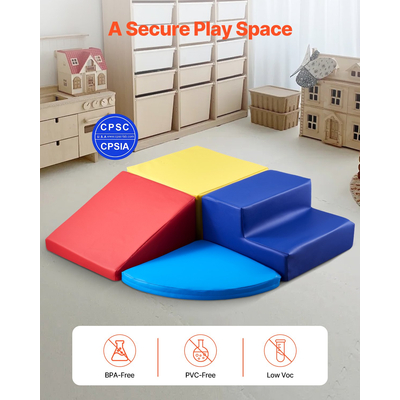 VEVOR Climbing Toys 4 τεμάχια, μπλοκ αναρρίχησης αφρού για νήπια και παιδιά προσχολικής ηλικίας