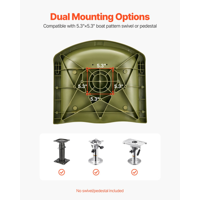 VEVOR Κάθισμα Σκάφους Χαμηλή Πλάτη Αναποδογυρισμένη Κάθισμα Σκάφους Σφουγγάρι Καμουφλάζ