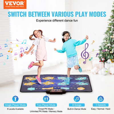 VEVOR Χαλάκι χορού για παιδιά Dance Pad Toys Δώρο δύο παικτών για κορίτσια 3+ ετών