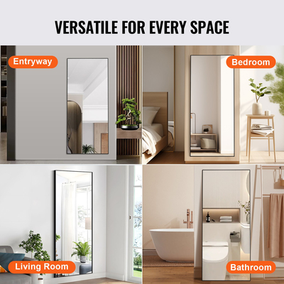 VEVOR Ολόσωμος καθρέφτης δαπέδου 71&#039;&#039; x 31&#039;&#039; Ελεύθερος όρθιος τοίχος Tempered